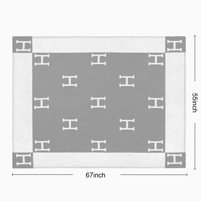 H Throw Blanket Warm Shawl Thick Knitted Cashmere Blankets Yoga Sofa Living Room Or Bed Air-Condi... | Walmart (US)