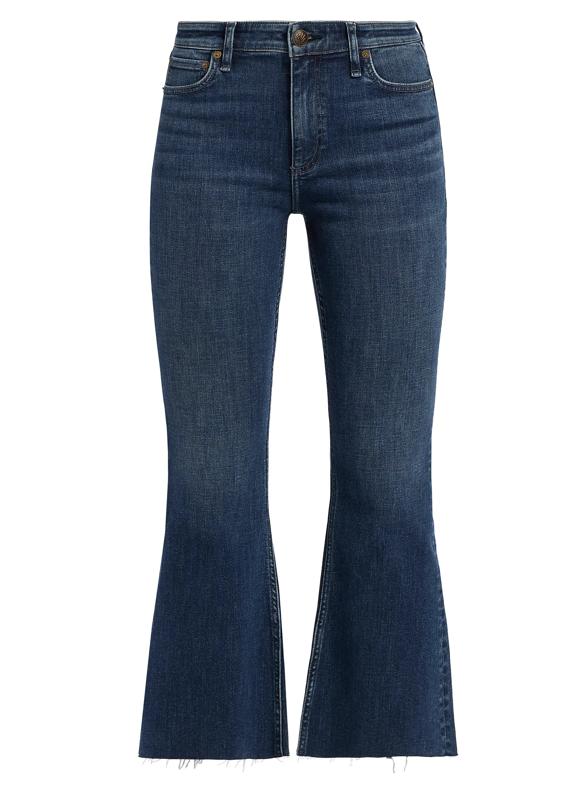 Dahlia Flexi Mid-Rise Ankle Flare Jeans | Saks Fifth Avenue