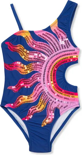 Kids' Sequin Sun One-Piece Swimsuit | Nordstrom