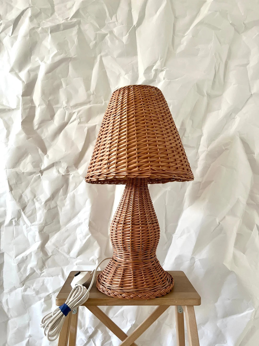 Wicker Table Lamp / Night Lamp - Etsy | Etsy (US)