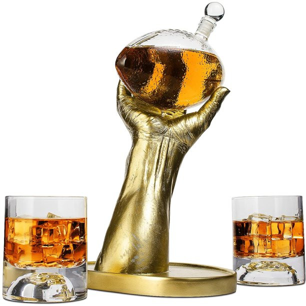 Football Decanter with 2 Football Whiskey & Wine Glasses - Perfect For Superbowl, Father's day Gi... | Walmart (US)