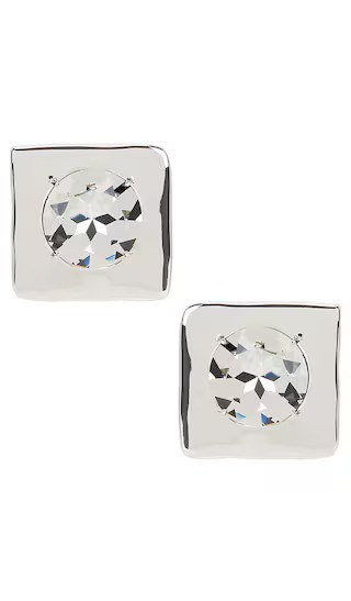 Nikki Crystal Earring in Silver | Revolve Clothing (Global)