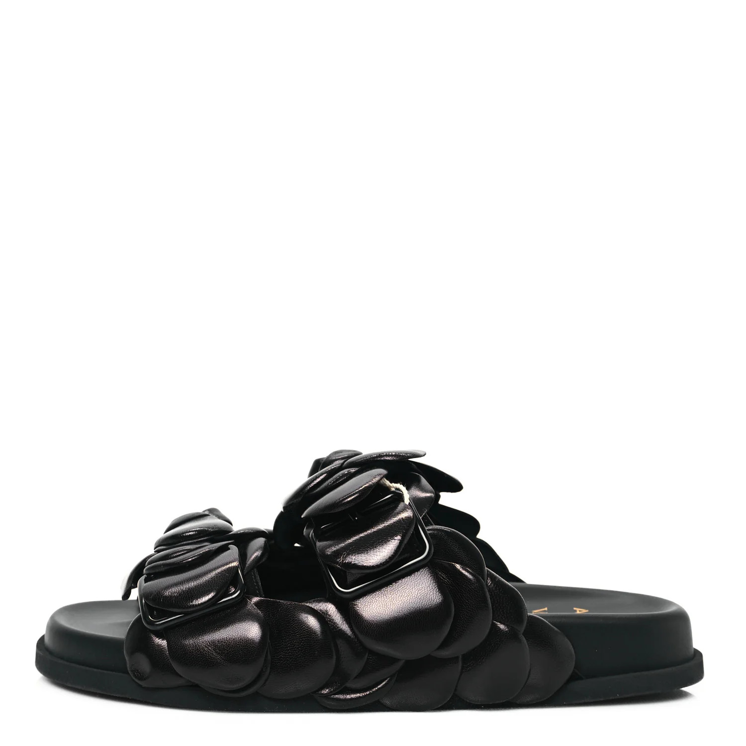 Kidskin Atelier 03 Rose Edition Double Buckle Slide Sandals 36 Black | FASHIONPHILE (US)