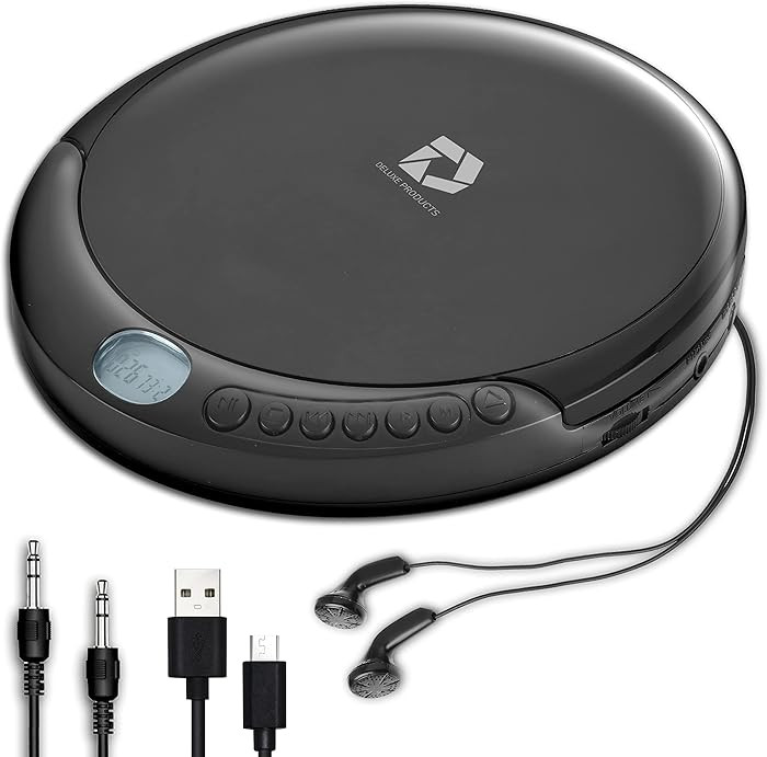 CD Player Portable with 60 Second Anti Skip, Stereo Earbuds, Includes Aux in Cable and AC USB Pow... | Amazon (US)