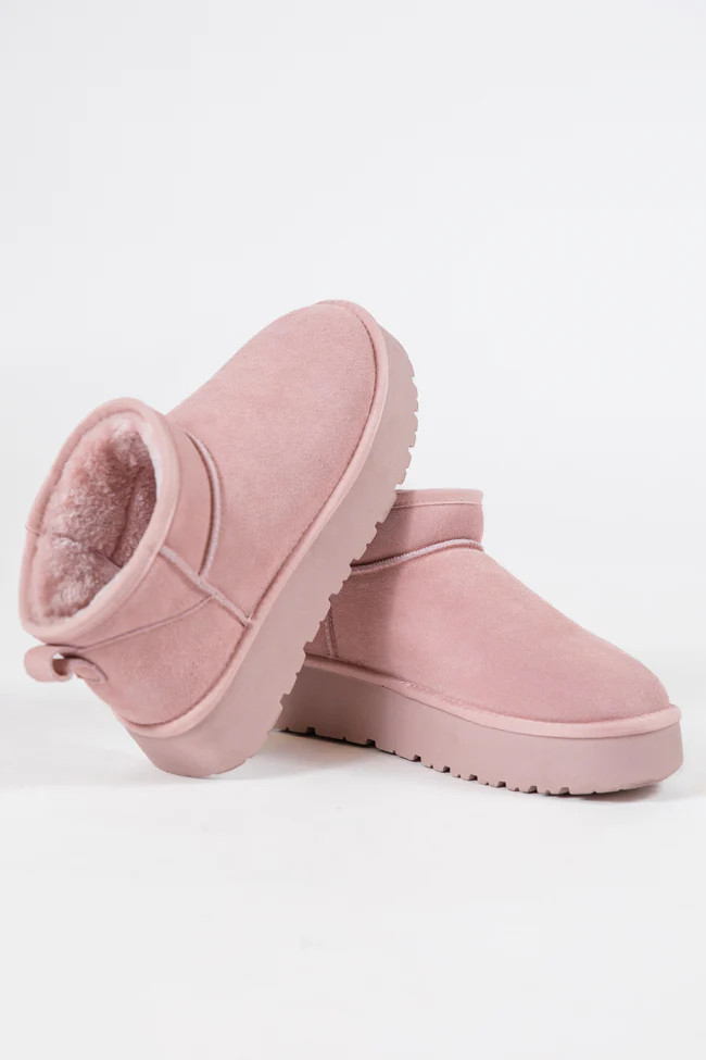 Georgia Blush Platform Mini Boot | Pink Lily