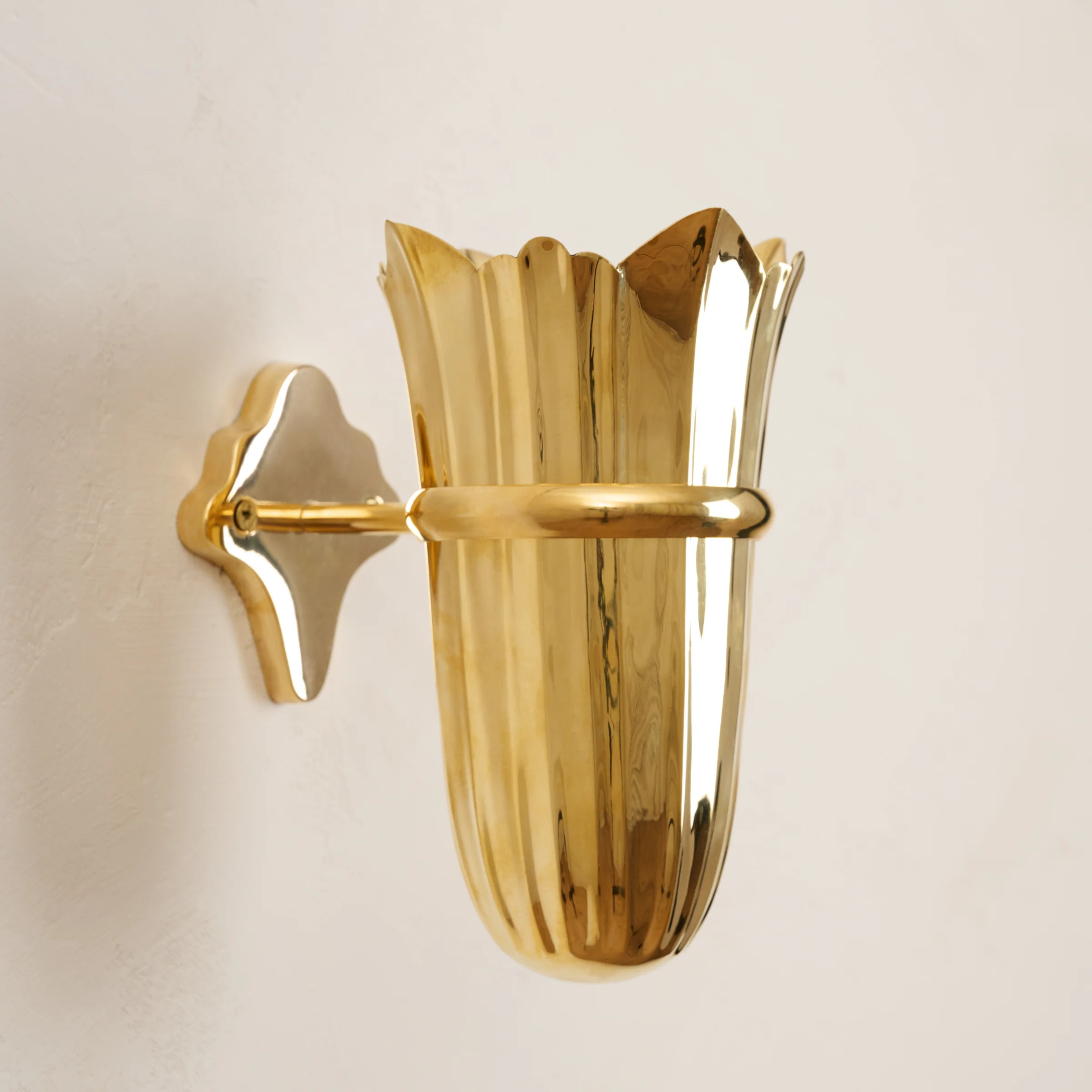 Theresa Wall Mounted Solid Brass Vase | Magnolia