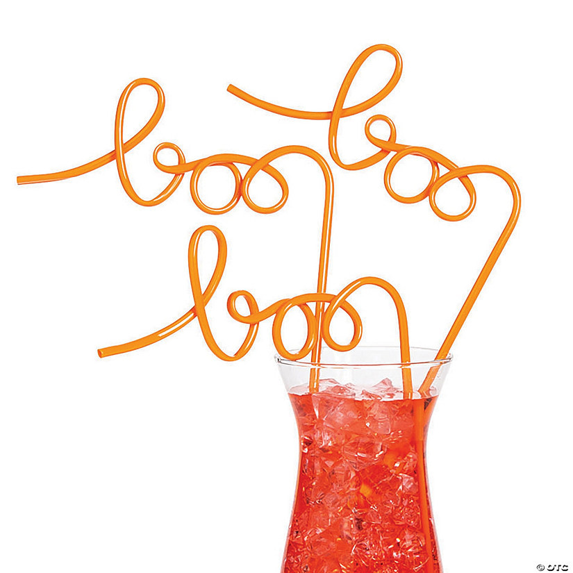 Boo BPA-Free Plastic Silly Straws - 6 Pc. | Oriental Trading Company