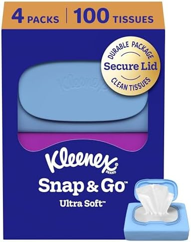 Kleenex Snap & Go Ultra Soft Facial Tissues, Travel & Car, 9-Pack | Amazon (US)