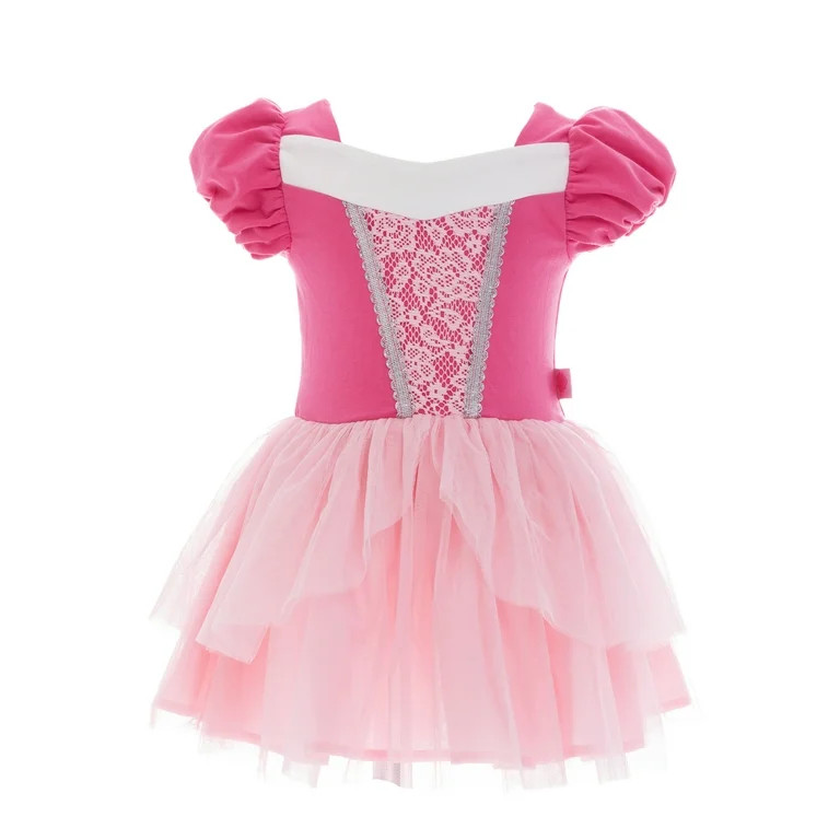 Disney Princess Toddler Girls Sleeping Beauty Aurora Cosplay Tutu Dress, Sizes 12M-5T | Walmart (US)
