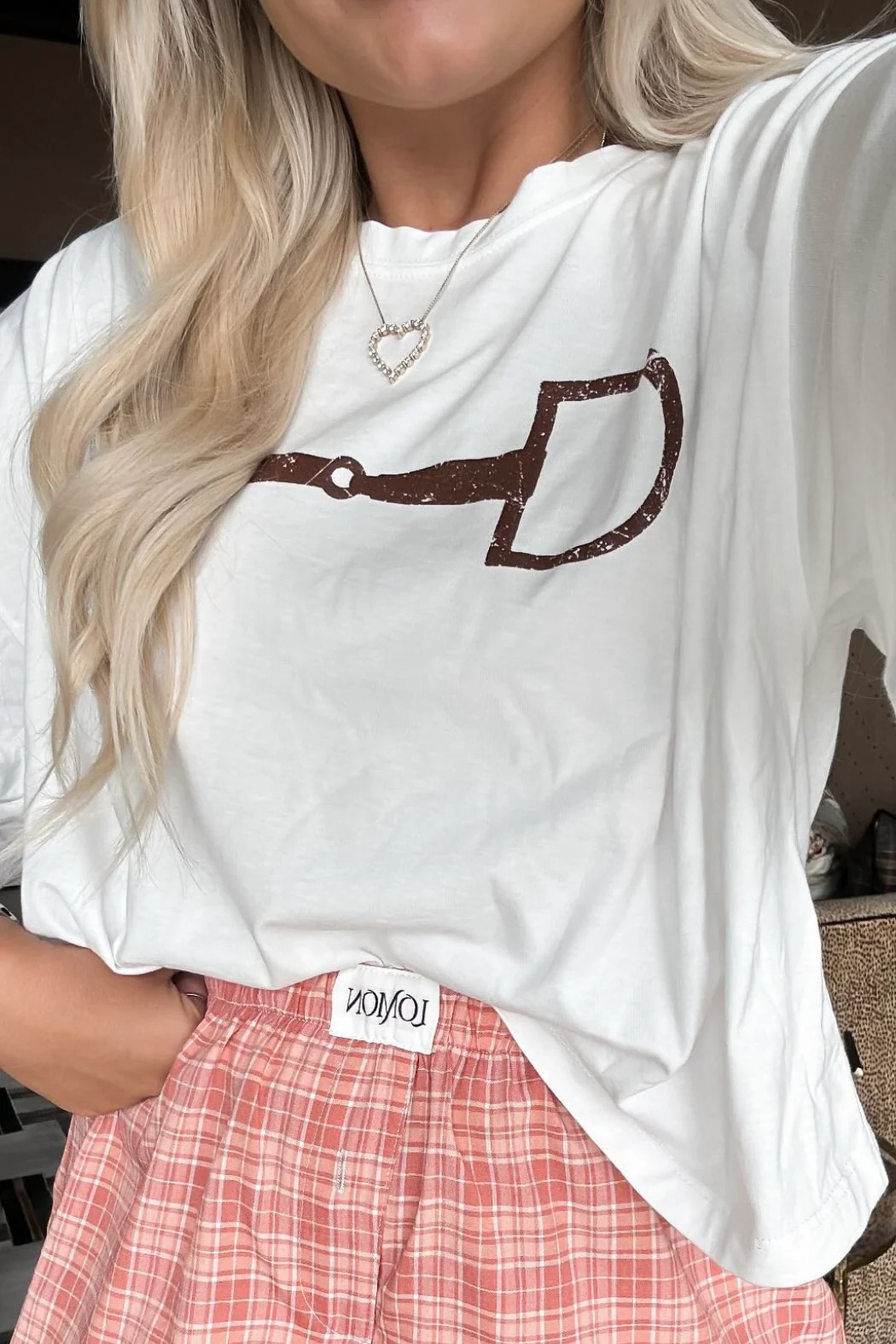 NEW!! Horse Bit Graphic Tee in White | Glitzy Bella