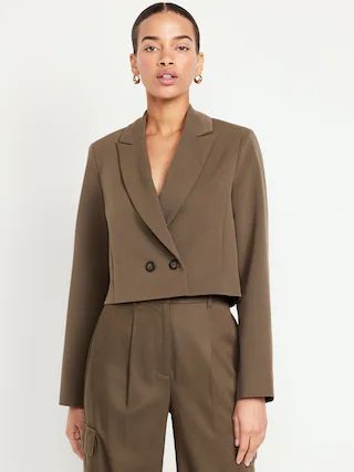 Cropped Blazer for Women | Old Navy (US)