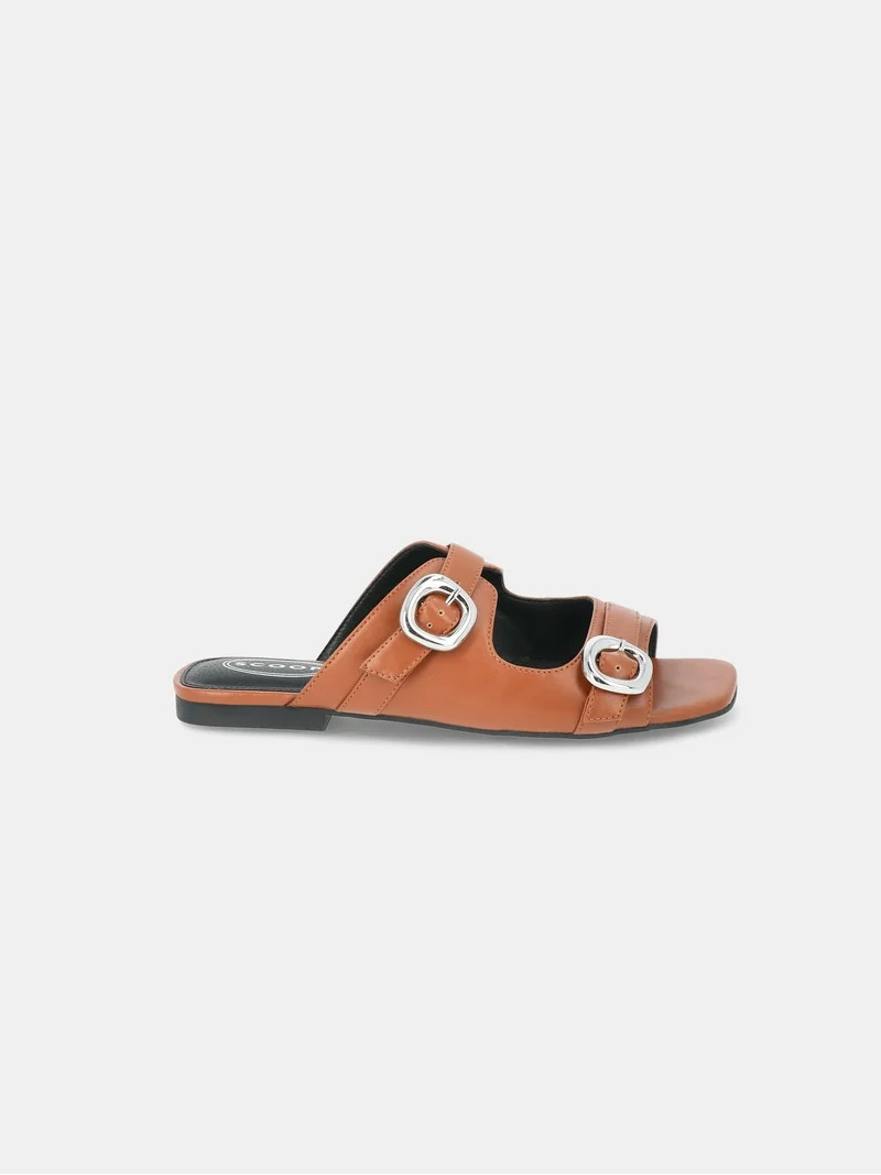 Scoop Women's Flat Slide Buckle Sandals | Walmart (US)