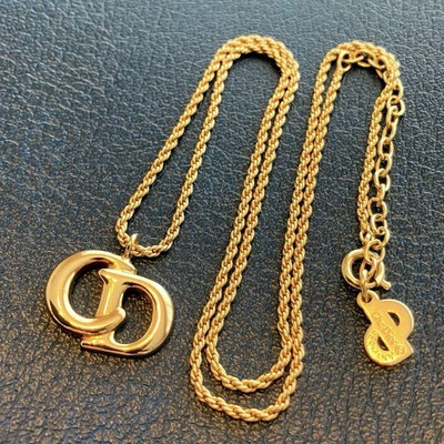 VINTAGE Dior Gold Necklace Pendant YS483 | eBay US