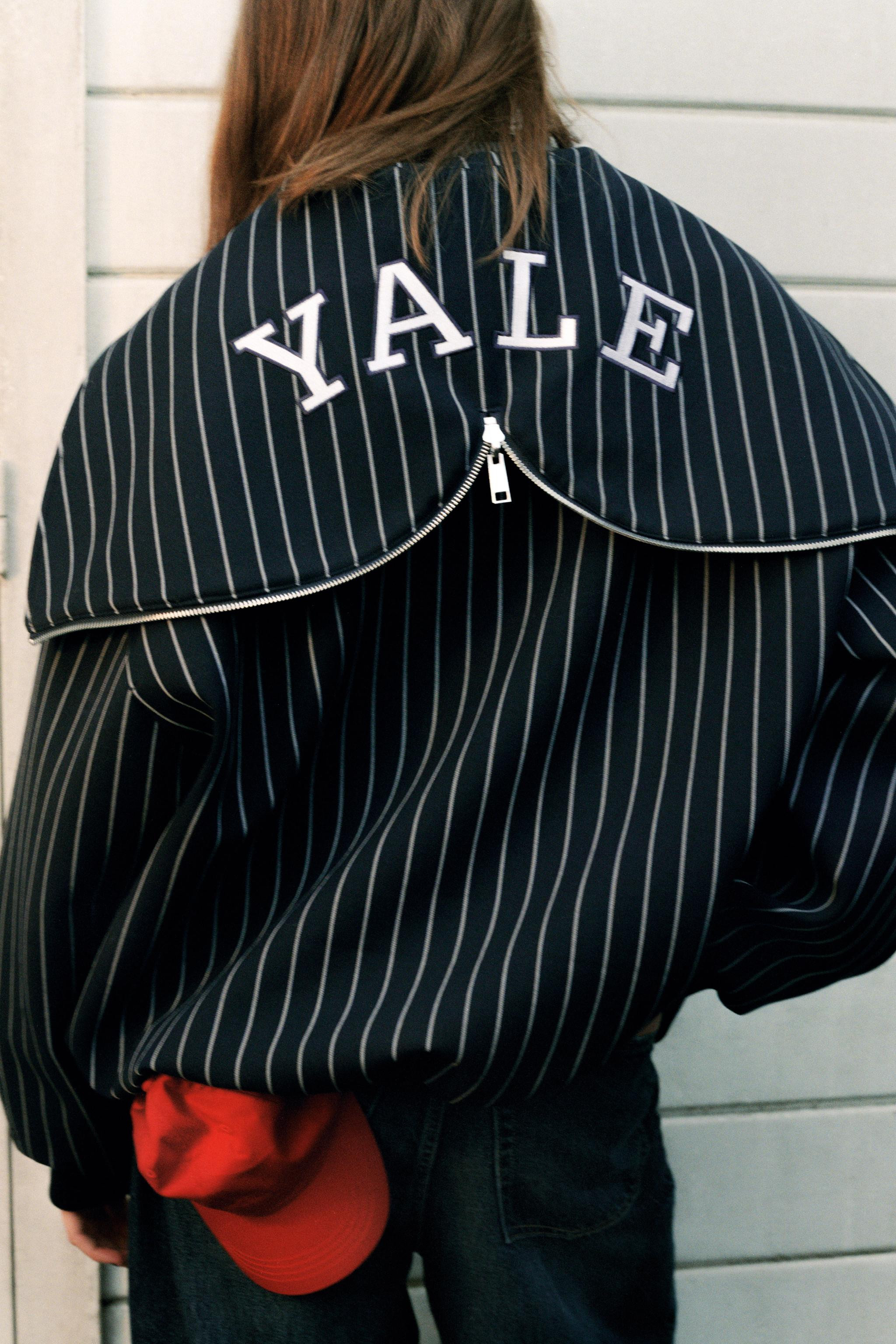 YALE™ STRIPE BOMBER JACKET | Zara US