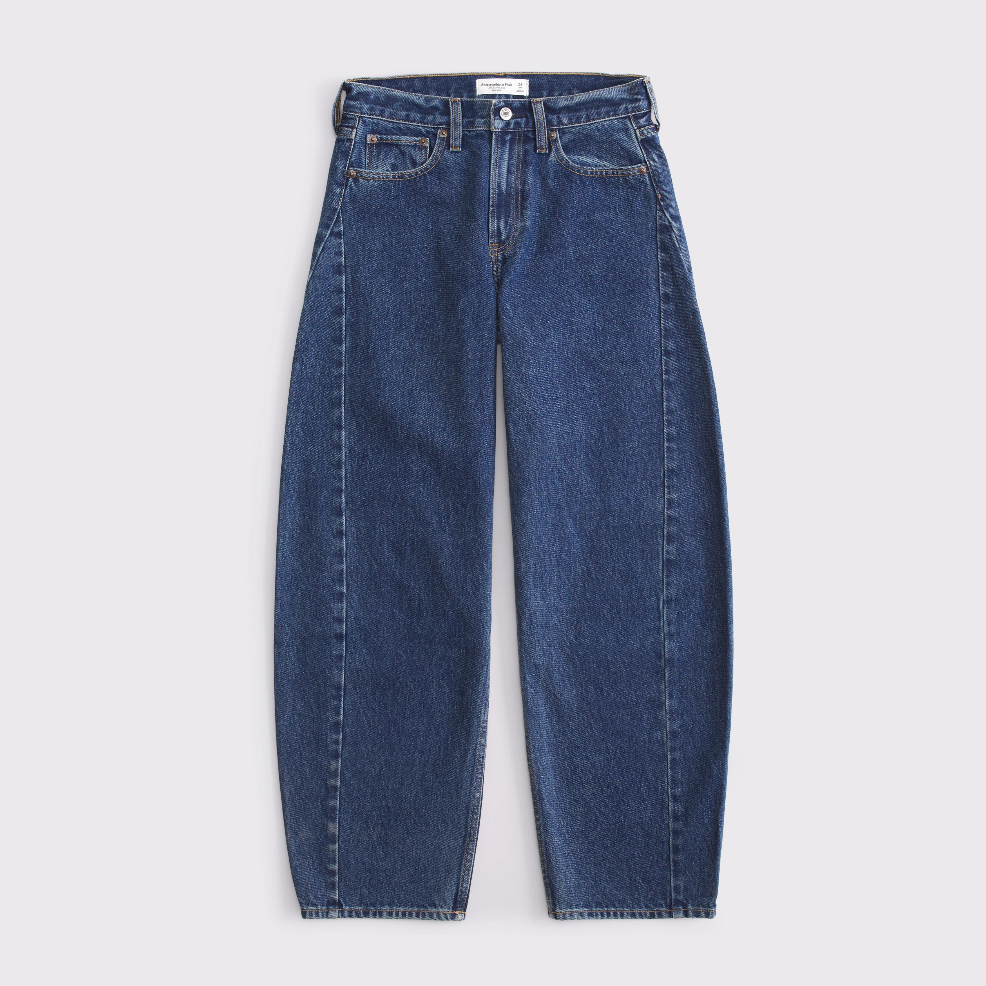 Mid Rise Barrel Jean | Abercrombie & Fitch (US)