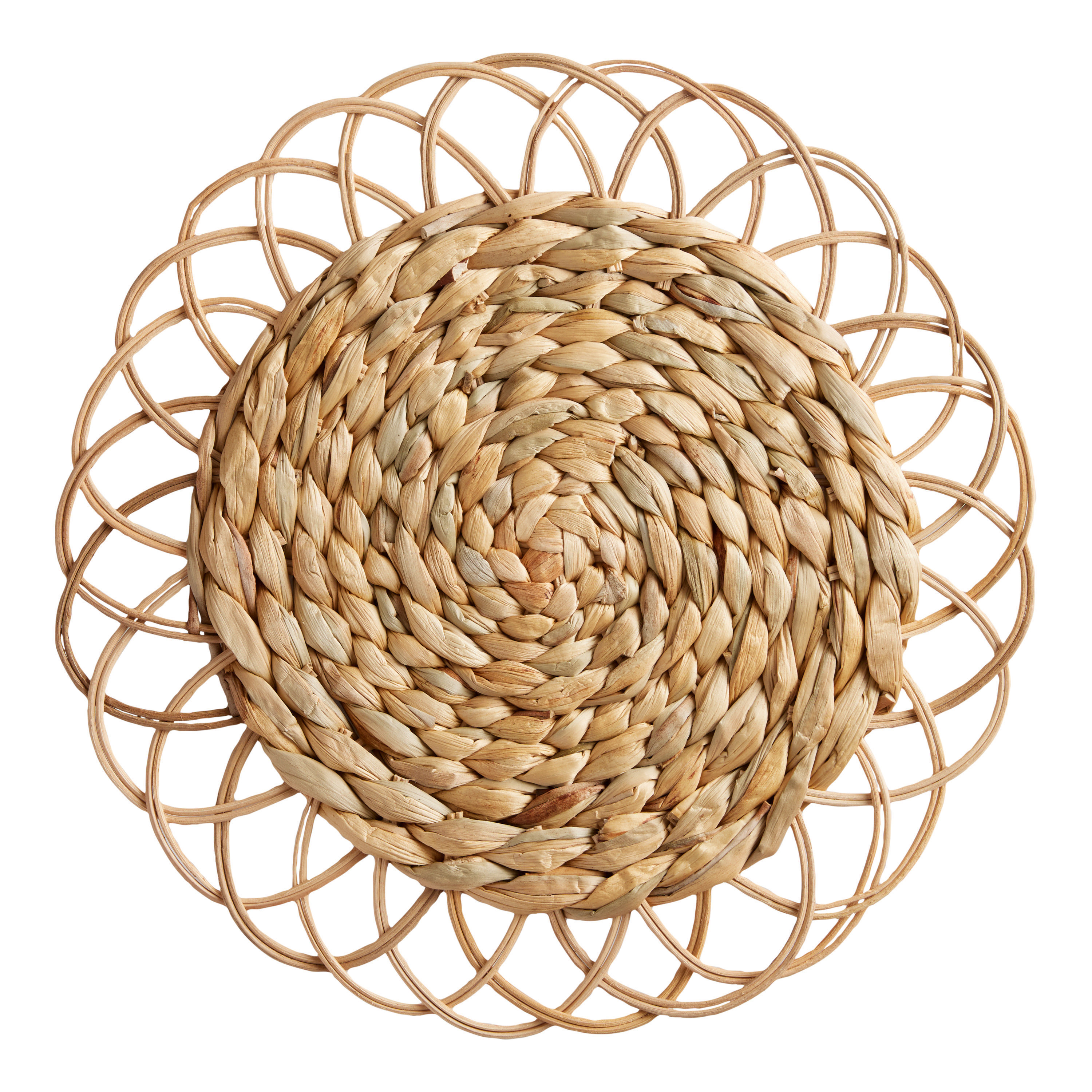 Round Natural Fiber Loop Placemat | World Market