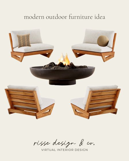 modern outdoor furniture idea with luxe and modern outdoor fire pit

#LTKhome
