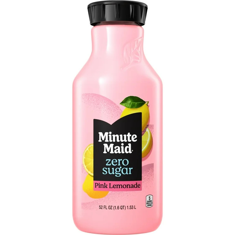 Minute Maid Zero Sugar Pink Lemonade Bottle, 52 fl oz | Walmart (US)