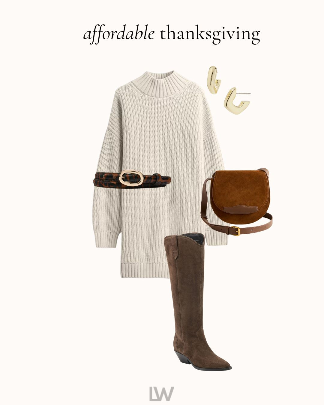 Grab this adorable sweater dress while it is 20% off! Perfect for Thanksgiving.
#AffordableStyle #ThanksgivingLooks 

 