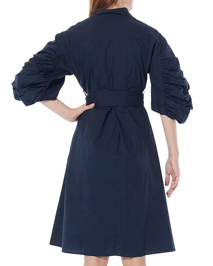 Cotton Ruched Sleeve Shirt Dress | Bloomingdale's (US)