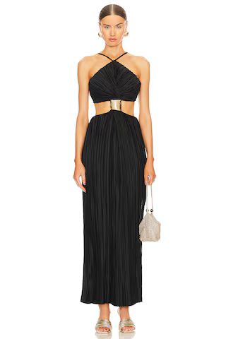 Cult Gaia Mitra Sleeveless Halter Gown in Black from Revolve.com | Revolve Clothing (Global)