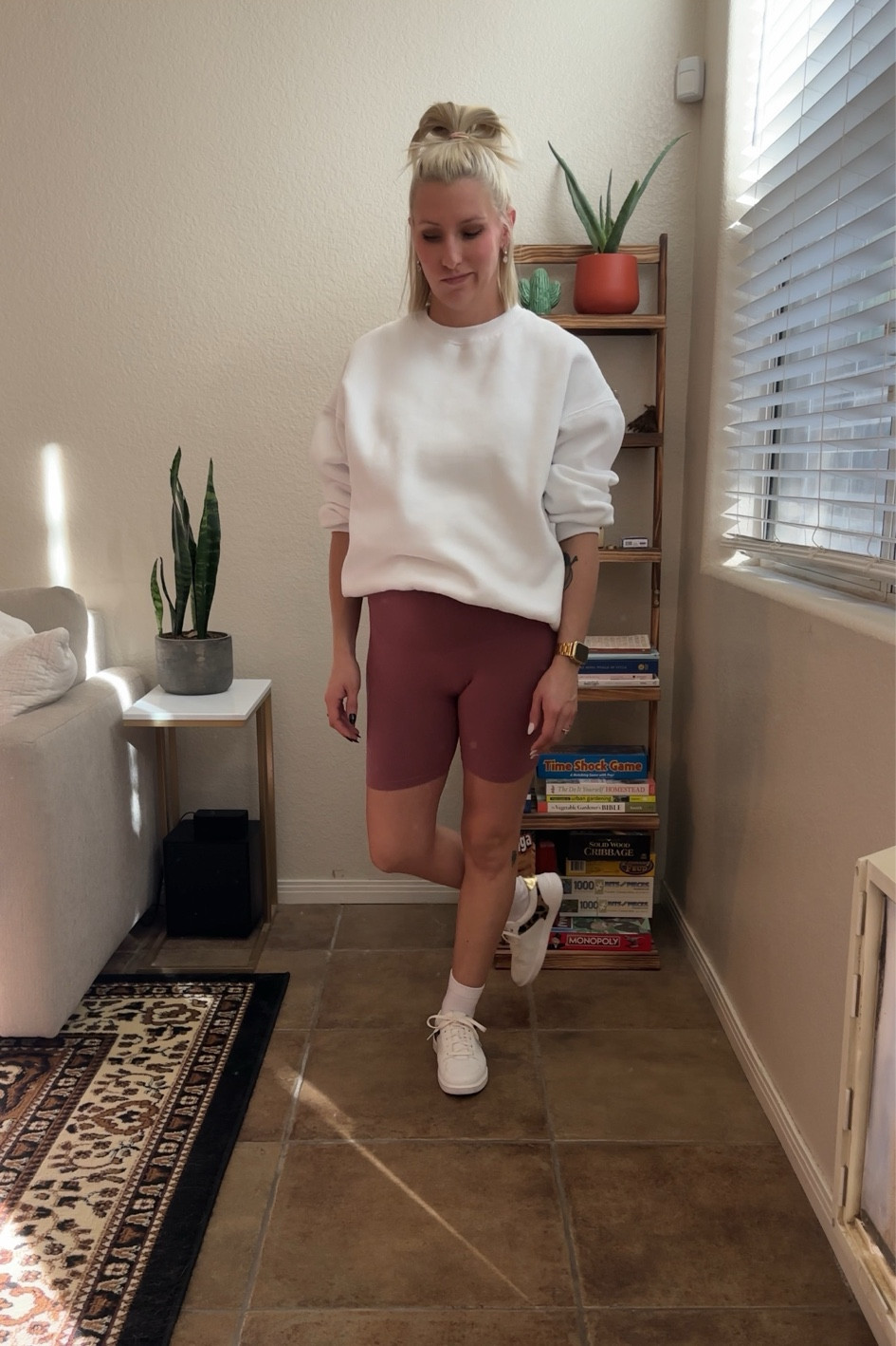 styling maternity biker shorts and an oversized sweater 

all tts in my regular size smalll

#LTKfindsunder50 #LTKbaby #LTKstyletip
