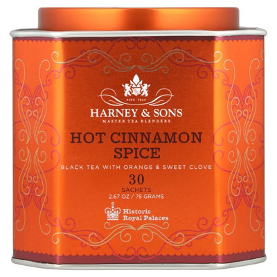 Harney & Sons Hot Cinnamon Spice, Black Tea with Orange & Sweet Clove, 30 Sachets, 2.67 oz (75 g) | Target