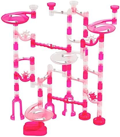 Marble Genius Marble Run Pink Sparkles Starter Set - 130 Complete Pieces + Free Instruction App (... | Amazon (US)