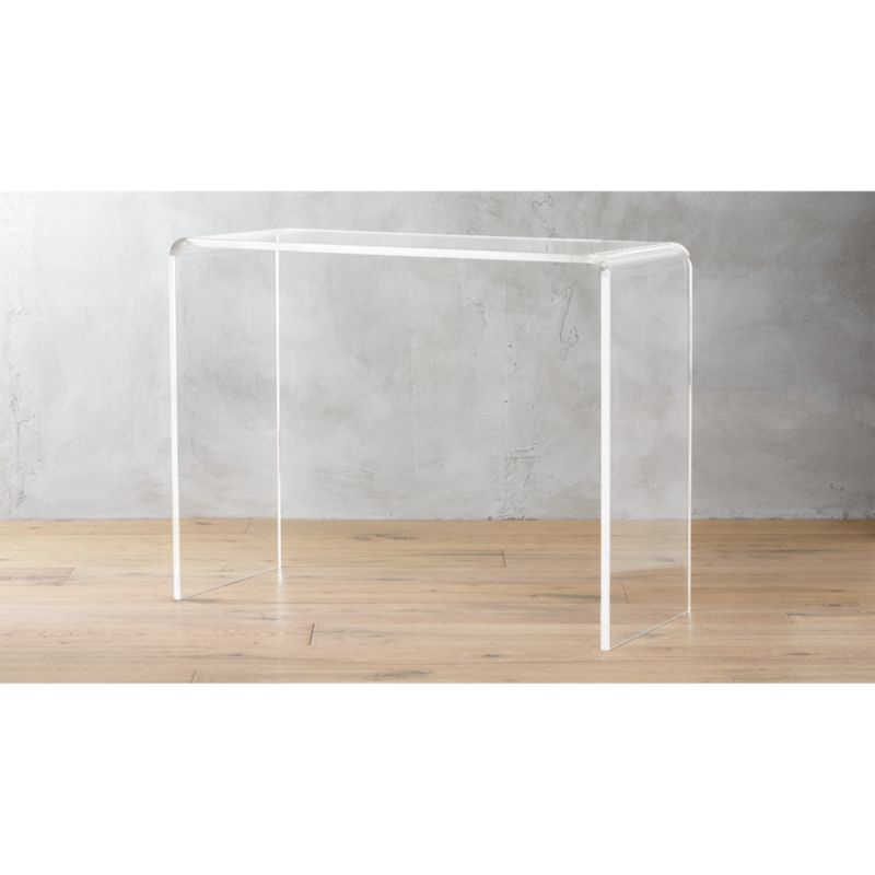 peekaboo 38" acrylic console table | CB2