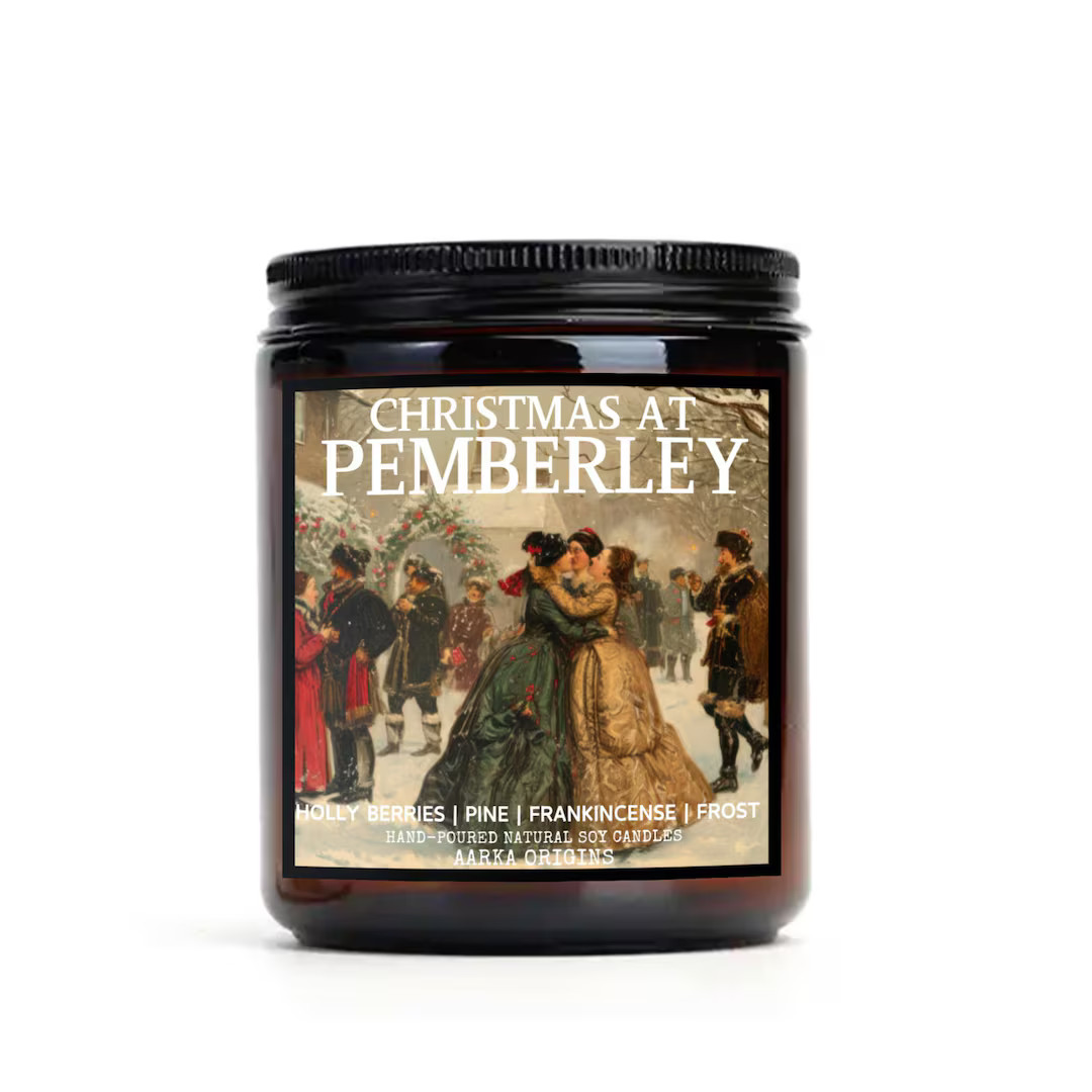 Christmas at Pemberley Soy Candle, Christmas Candle Soy, Jane Austen Gift, Pride and Prejudice, W... | Etsy (US)