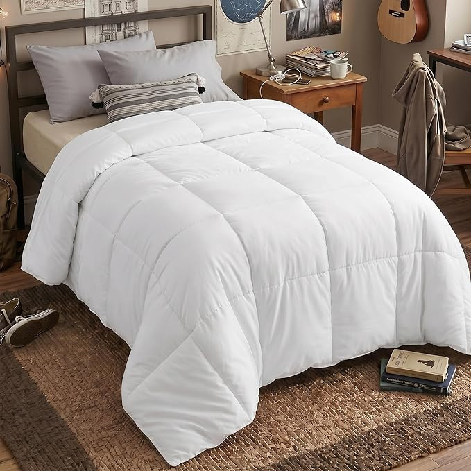 Utopia Bedding Twin XL Comforter Duvet Insert, Quilted White Comforter with Corner Tabs, Box Stit... | Amazon (US)