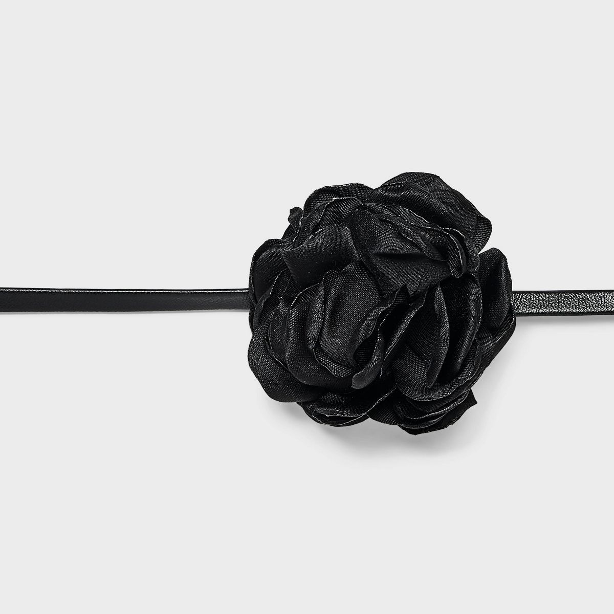 Vegan Leather and Fashion Floral Choker Necklace - Wild Fable™ Black | Target