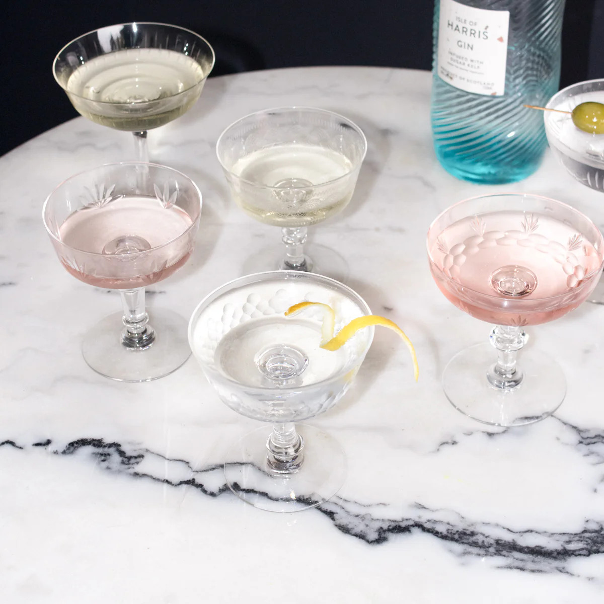 Pair of Crystal Champagne Coupes - The French Kitchen - elsie green | Elsie Green US