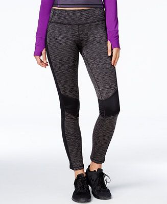 Ideology ID Warm Space-Dyed Fleece Leggings, Only at Macy's | Macys (US)