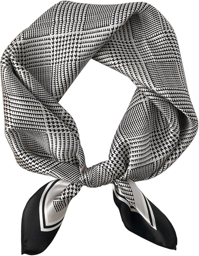 Kcctoo 27.5" Mulberry Silk Like Head Scarf Women's Fashion Square Neck Satin Scarfs for Bag Hair ... | Amazon (US)