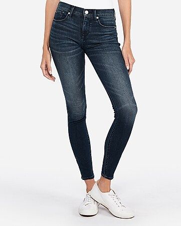 Mid Rise Stretch+ Performance Zip Ankle Jean Leggings | Express