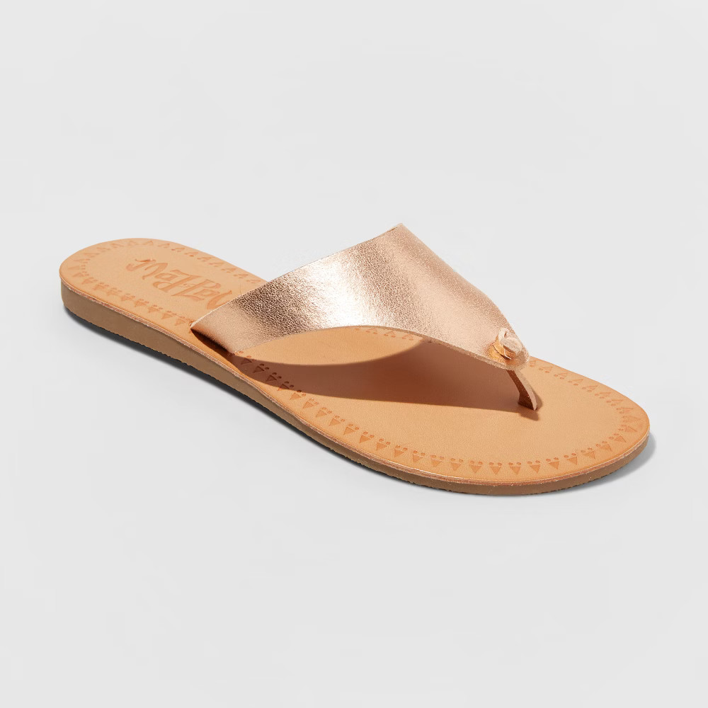 Women's Mad Love Vada Flip Flop Sandal - Rose Gold 8 | Target