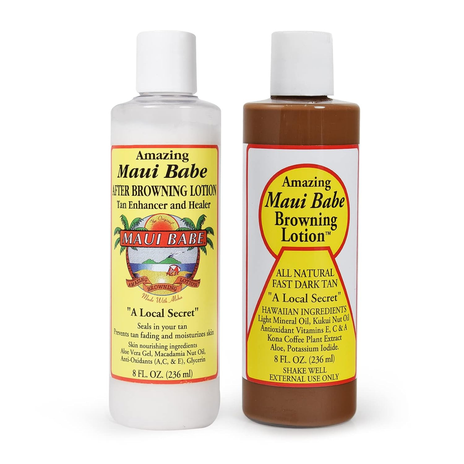 Maui Babe Before And After Browning Lotion, [2-Pack]- Before And After Sun Tan, Made In USA, 8 Ou... | Amazon (US)