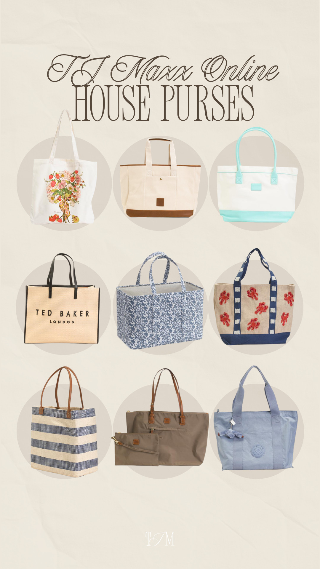 TJ Maxx online bag finds are so good right now I’ve been so into house purses lately! I love mine for keeping all my journal essentials in so I found some similar ones online!
Such good neutral totes and beachy styles that are perfect for everyday, vacation outfits, or work outfits and these always sell out fast
country concert outfits, date night outfits, summer outfits, teacher appreciation gift, business casual workwear, graduation dresses, work outfits, vacation outfits beach, plus size fashion, summer dresses, tj maxx bags, tj maxx online finds, tote bags, summer handbags, beach bags 

 #LTKootd #LTKSeasonal #LTKHome