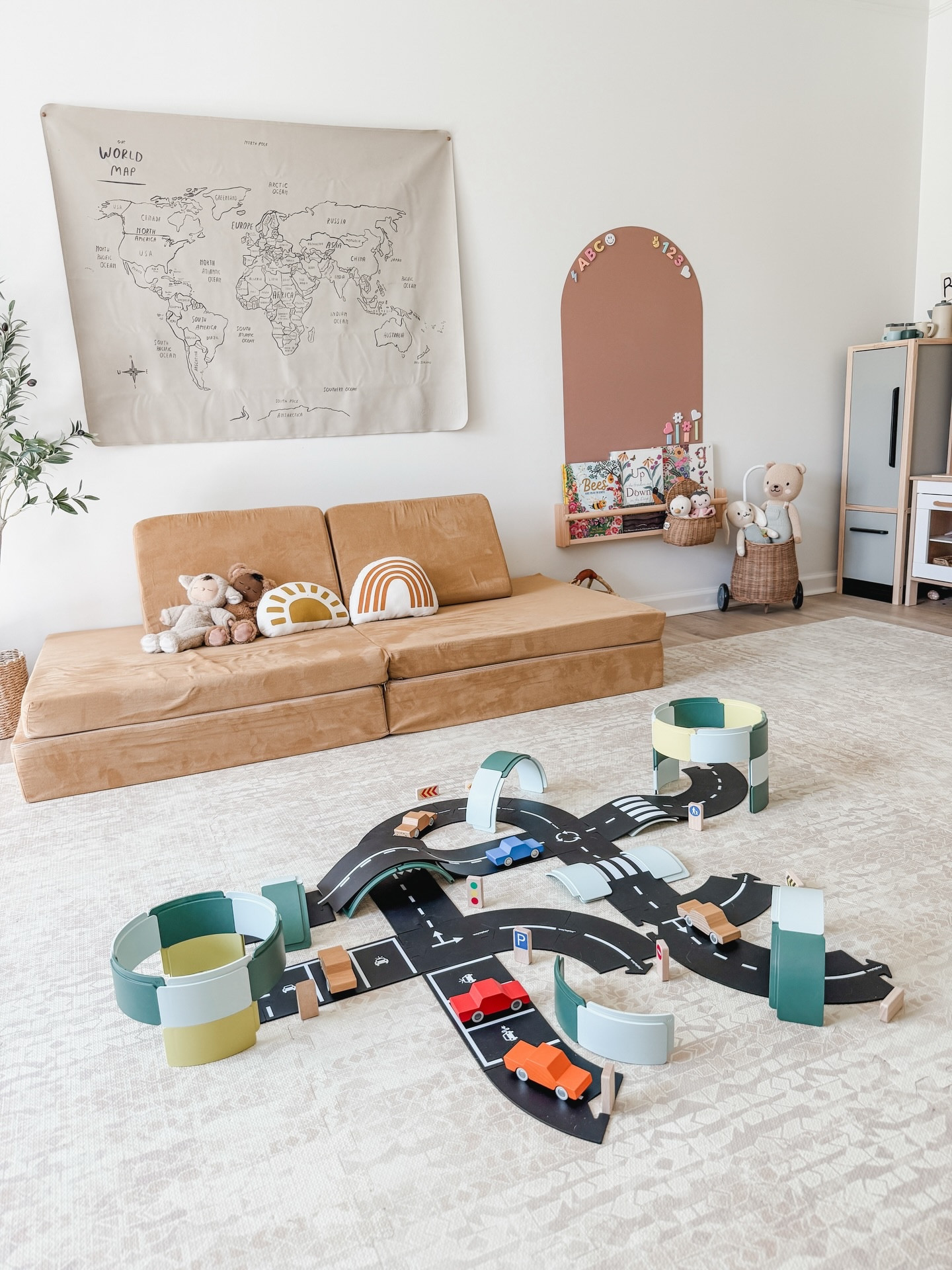 Rainy day fun 🙃 we got spoiled by a few veryyyyy warm days in April, and now we’re just waiting for summer to hit 🙈 we added some new @waytoplaytoys arches to our collection and have been having a blast adding them to our road setups!

Excited to show you some more arch builds soon 🥰 

#LTKKids #LTKmomlife
