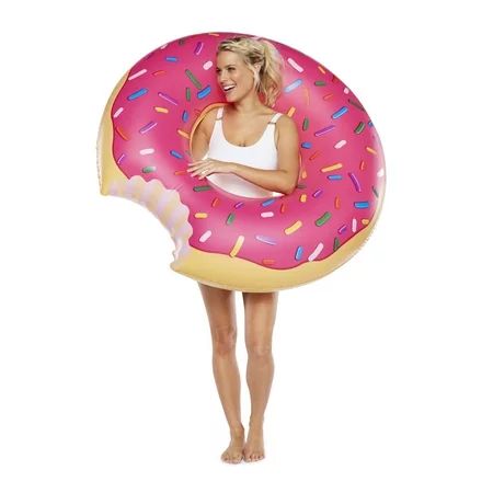 BigMouth Inc Gigantic Donut Pool Float, Funny Inflatable Vinyl Summer Pool or Beach Toy, Patch Kit I | Walmart (US)