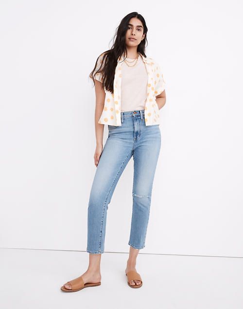 The High-Rise Slim Boyjean in Summit Wash: Summerweight Edition | Madewell