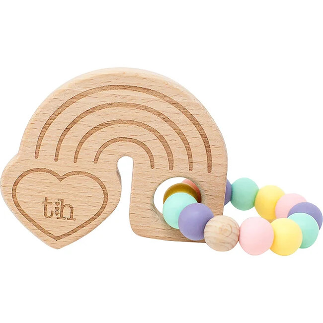 Teethers | Rainbow Teether, Baby's Breath Three Hearts | Maisonette | Maisonette