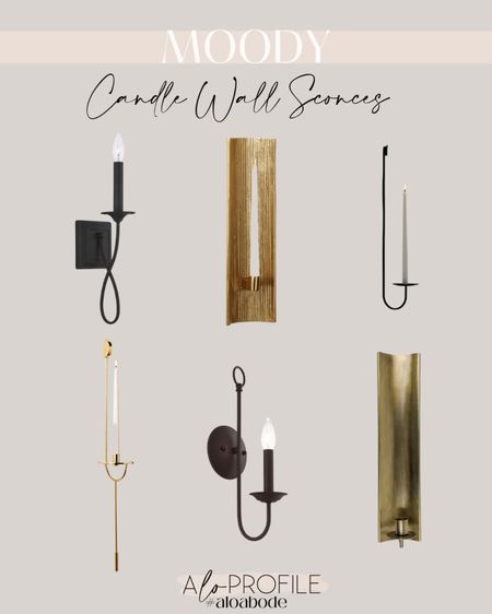 Moody Lighting // wall sconces, candle sconces, wired candle sconces, real candle sconces, brass lighting, black lighting, minimal wall sconces, hallway lighitng, accent lighting, brass lighting, modern lighting, cozy lighting, ambiance lighting