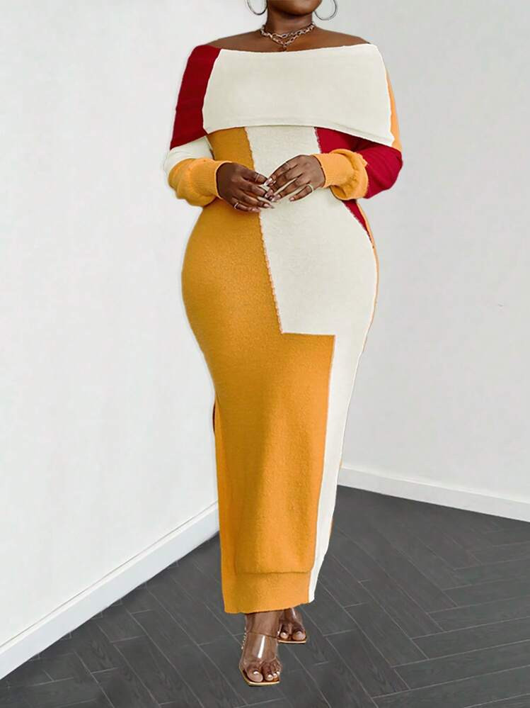 Off shoulder Sweater Dress | SHEIN