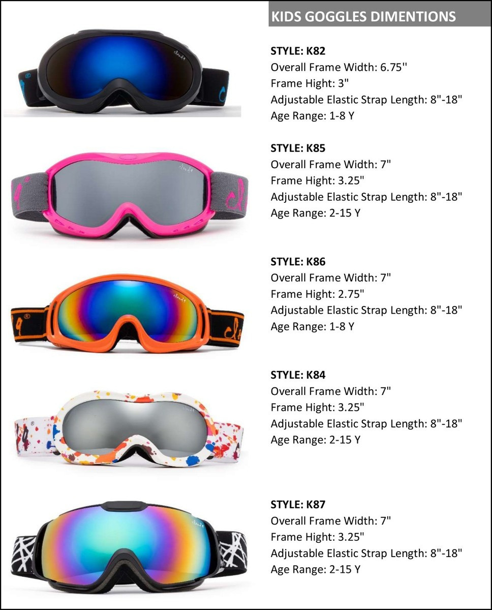 Kids Snow Ski Goggles Youth Goggles Dual Lens Professional Ski Pouch Included!! | eBay US