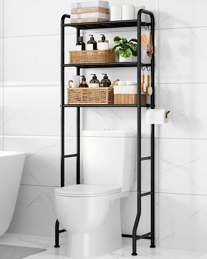 Kitsure Over Toilet Storage Rack - Metal Over Toilet Bathroom Organizer Shelf, Over the Toilet St... | Amazon (US)
