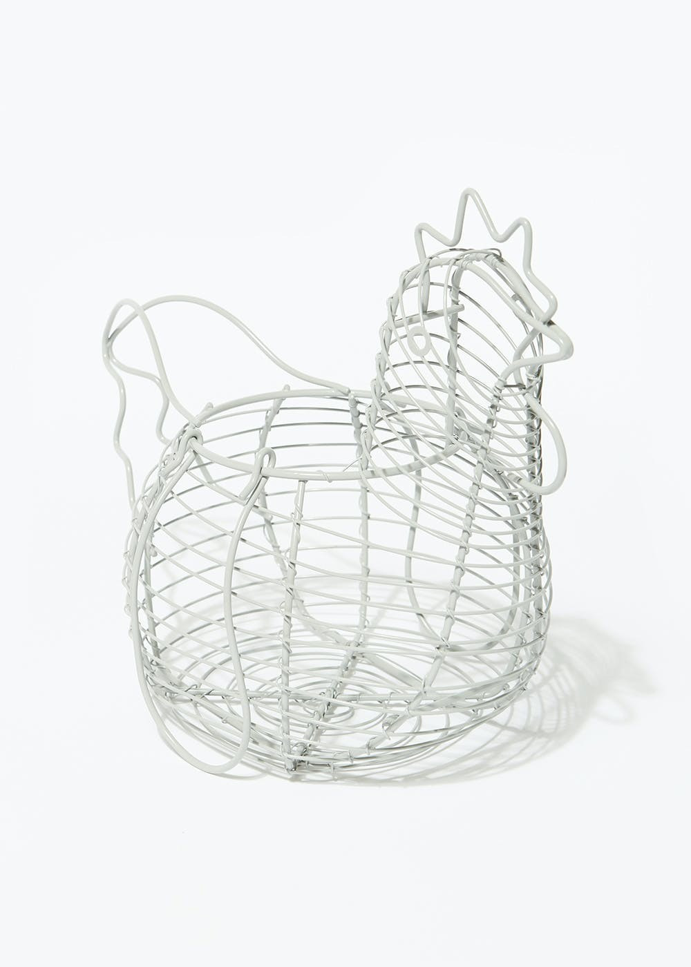 Wire Chicken Egg Basket (32cm x 17cm x 24cm) – Grey | Matalan (UK)