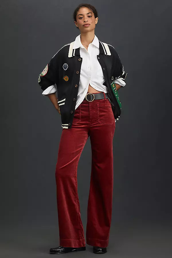 The Colette Corduroy Full-Length Wide-Leg Pants by Maeve | Anthropologie (US)