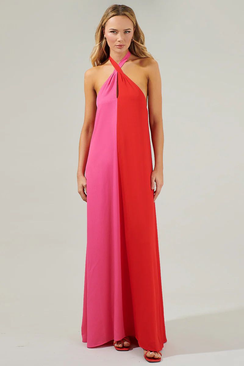 Sabria Color Block Maxi Dress | Sugarlips